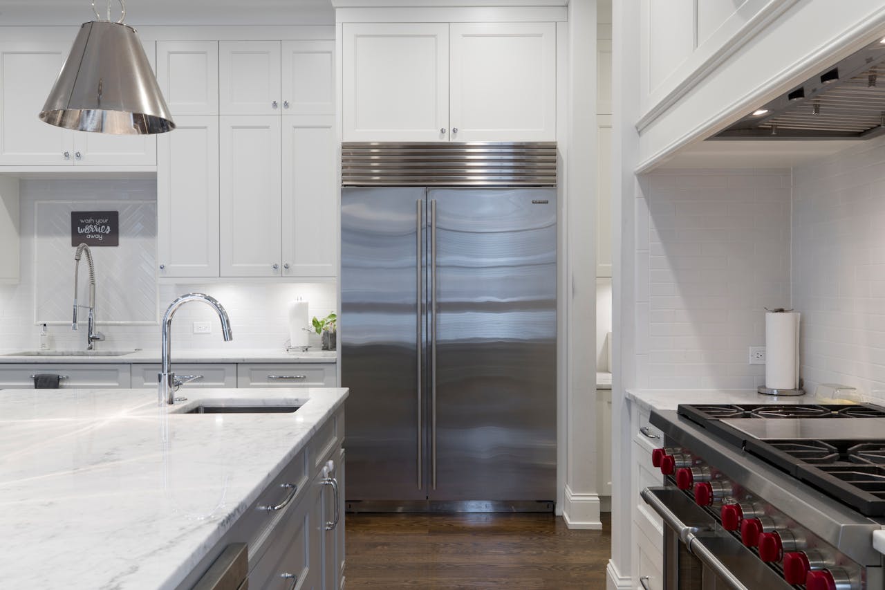 Subzero fridge in kitchen